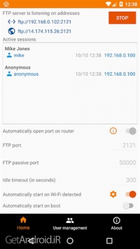دانلود برنامه FTP Server اندروید
