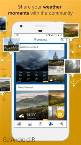 دانلود برنامه Morecast Weather اندروید