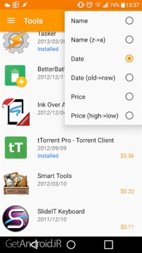 دانلود برنامه Purchased Apps اندروید
