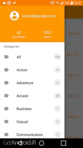 دانلود برنامه Purchased Apps اندروید