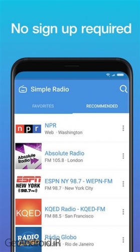 دانلود برنامه Simple Radio - Free Live FM AM Radio اندروید