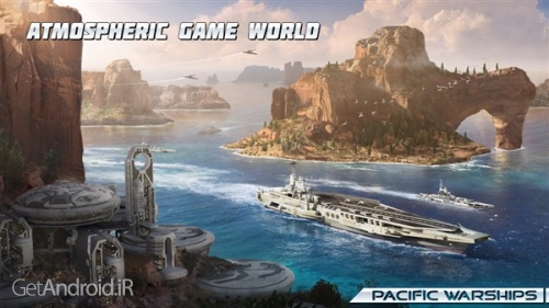 دانلود بازی Pacific Warships Online Wargame PvP Naval Shooter اندروید