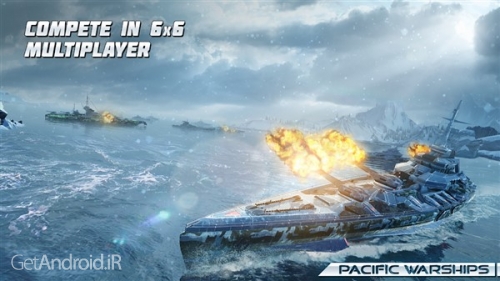 دانلود بازی Pacific Warships Online Wargame PvP Naval Shooter اندروید