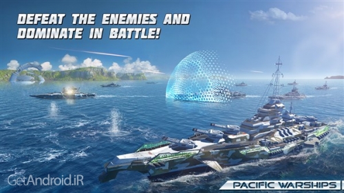 دانلود بازی Pacific Warships Online Wargame PvP Naval Shooter اندروید