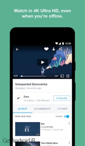 دانلود برنامه Vimeo اندروید