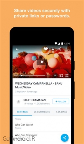 دانلود برنامه Vimeo اندروید