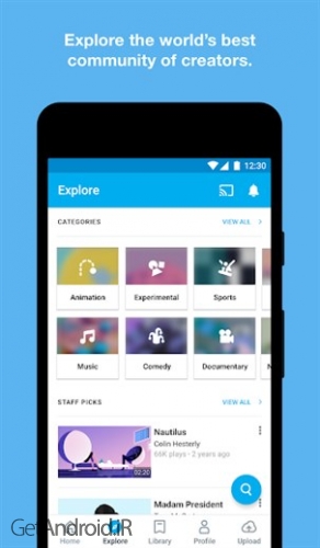دانلود برنامه Vimeo اندروید