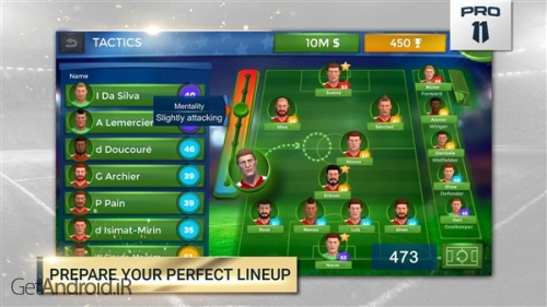 دانلود بازی Pro 11 Football Manager Game اندروید
