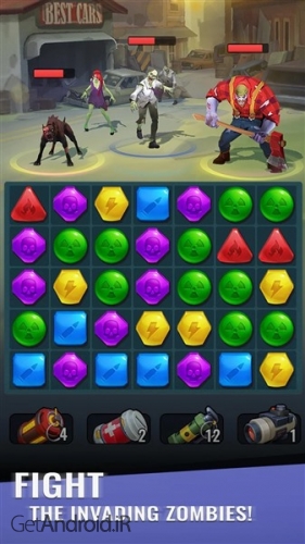 دانلود بازی Zombie Blast Squad Epic Match 3 puzzle اندروید