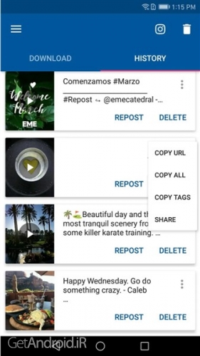 دانلود برنامه Video Downloader - for Instagram Repost App اندروید