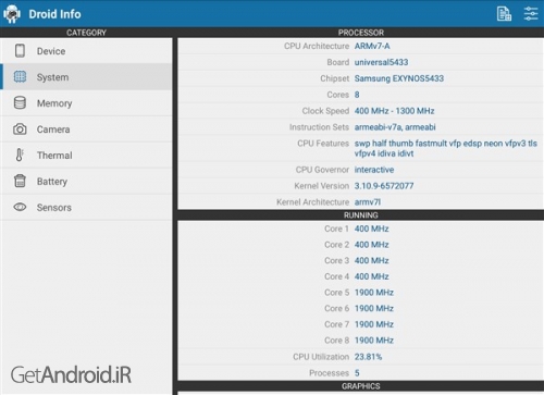 دانلود برنامه Droid Hardware Info اندروید