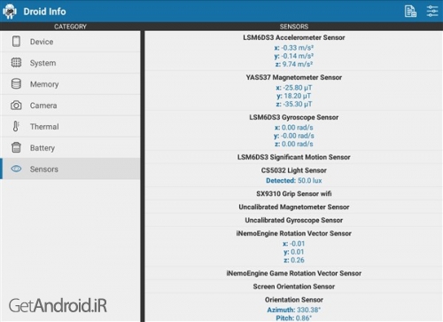 دانلود برنامه Droid Hardware Info اندروید