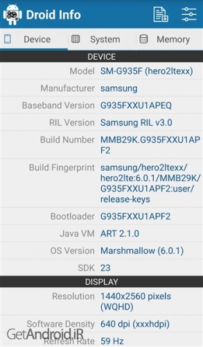 دانلود برنامه Droid Hardware Info اندروید
