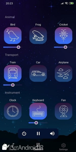 دانلود برنامه Sleep Sounds Relax Sleep Relaxing sounds اندروید
