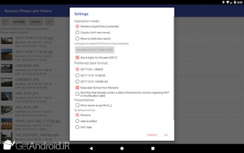 دانلود برنامه Rename Photos and Videos اندروید