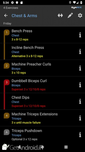 دانلود GymACE Pro: Workout Tracker & Body Log اندروید