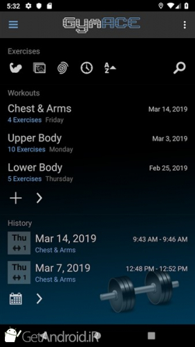 دانلود GymACE Pro: Workout Tracker & Body Log اندروید