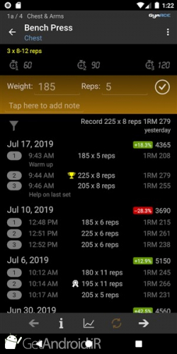 دانلود GymACE Pro: Workout Tracker & Body Log اندروید