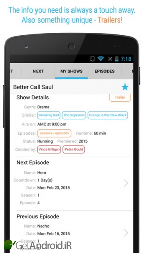 دانلود Next Episode - Track TV Shows, Movies & TV Series اندروید