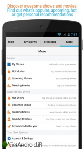 دانلود Next Episode - Track TV Shows, Movies & TV Series اندروید