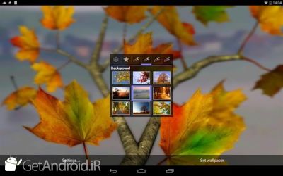 دانلود Autumn Leaves in HD Gyro 3D XL  Parallax Wallpaper اندروید
