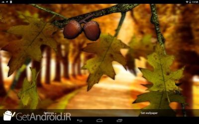 دانلود Autumn Leaves in HD Gyro 3D XL  Parallax Wallpaper اندروید