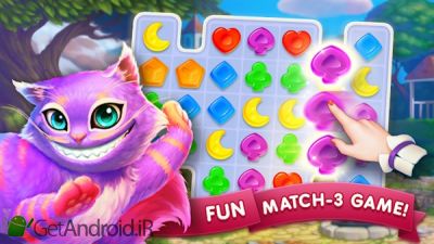 دانلود WonderMatch™－Match-3 Puzzle Alice's Adventure 2020 اندروید