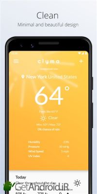 دانلود Clyma Weather Simple, Multi-source and Accurate اندروید