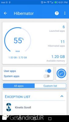 دانلود Hibernator -  Close apps & Save battery اندروید