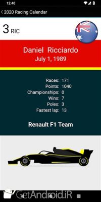 دانلود Racing Calendar 2020 (No Ads) اندروید