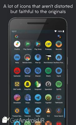 دانلود Darkful Icon Pack - Theme for ApexNova Launcher اندروید
