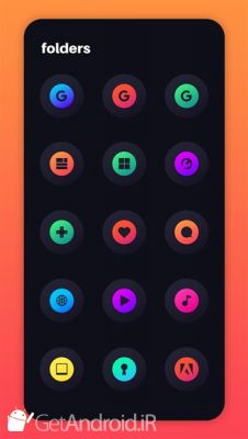 دانلود Hera Dark Icon Pack - Circle Shaped Dark Icons اندروید
