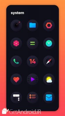 دانلود Hera Dark Icon Pack - Circle Shaped Dark Icons اندروید