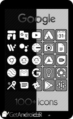 دانلود Raya Black Icon Pack - 100% Black اندروید