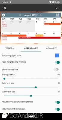 دانلود Calendar Widgets  Month Agenda calendar widget اندروید