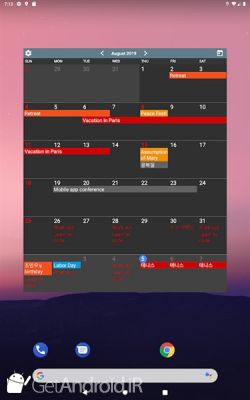 دانلود Calendar Widgets  Month Agenda calendar widget اندروید