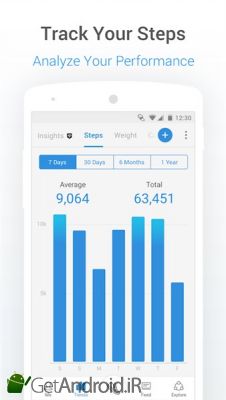 دانلود Walking & Running Pedometer for Health & Weight اندروید