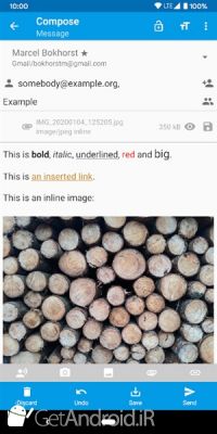 برنامه مدیریت ایمیل FairEmail