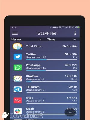 دانلود StayFree - Screen Time Tracker & Limit App Usage اندروید