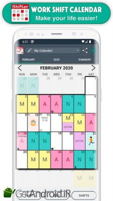 دانلود Work Shift Calendar اندروید