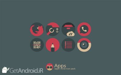 دانلود Sagon Circle Icon Pack Dark UI اندروید