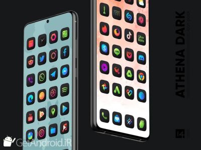 دانلود Athena Dark Icon Pack - Dark Squircle Icons اندروید