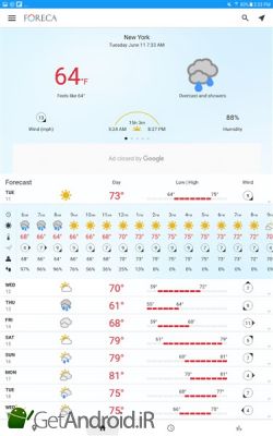 دانلود برنامه Foreca Weather اندروید