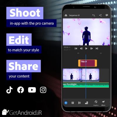 دانلود برنامه Adobe Premiere Rush Video Editor اندروید