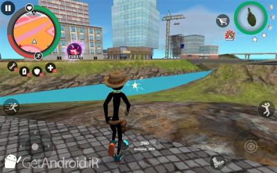 دانلود بازی Stickman Rope Hero 2 اندروید