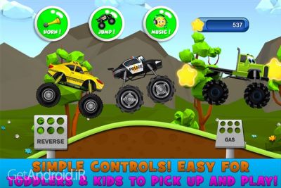 دانلود بازی Monster Trucks Game for Kids 2 اندروید