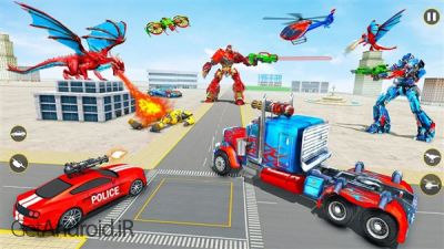 دانلود بازی Dragon Robot Police Truck اندروید