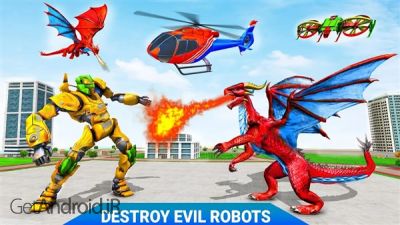 دانلود بازی Dragon Robot Police Truck اندروید
