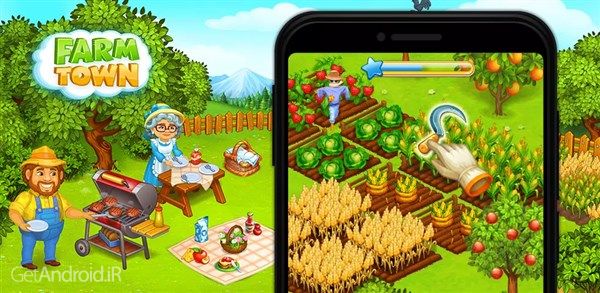 بازی Farm Town Village Build Story اندروید