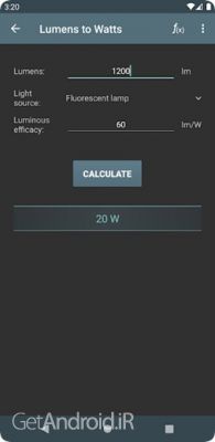 دانلود برنامه Lighting Calculations اندروید